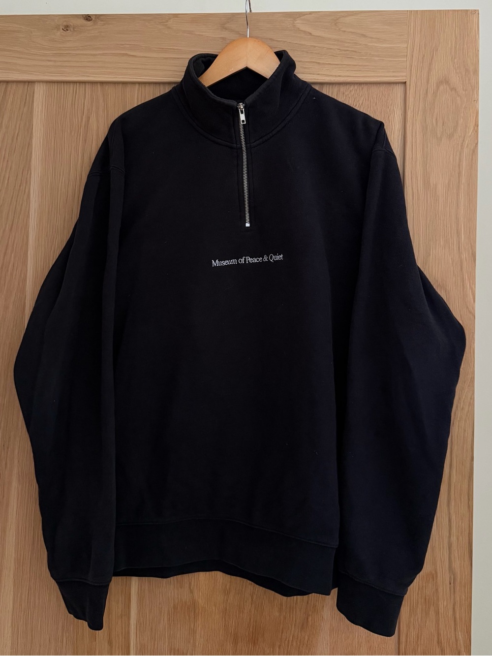 Museum of Peace & Quiet Men's Black Quarter-Zip Sweatshirt